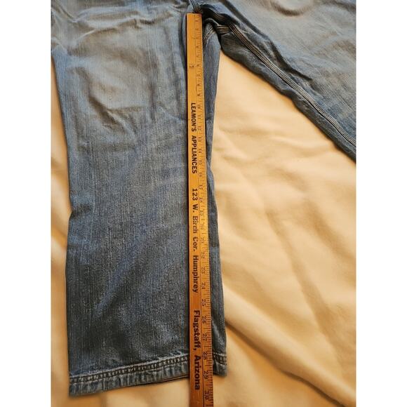 Duluth Mens Jeans 42 X 30 Blue Denim Mid-Rise Straight Leg Flex Ballroom - Picture 7 of 12